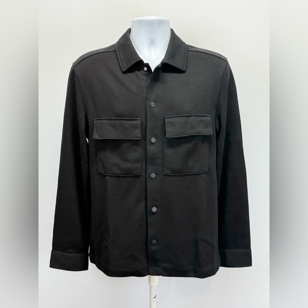 H&M Men’s Black long‎ sleeve lightweight jacket/shirt size S.